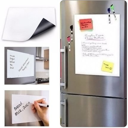 Flexible Fridge Magnetic Whiteboard Home Office Memo Reminder with Two Pens