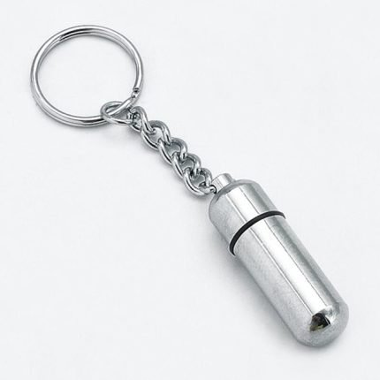 Stainless Steel Cigar Punch Cutter with Key Chain KeyRing