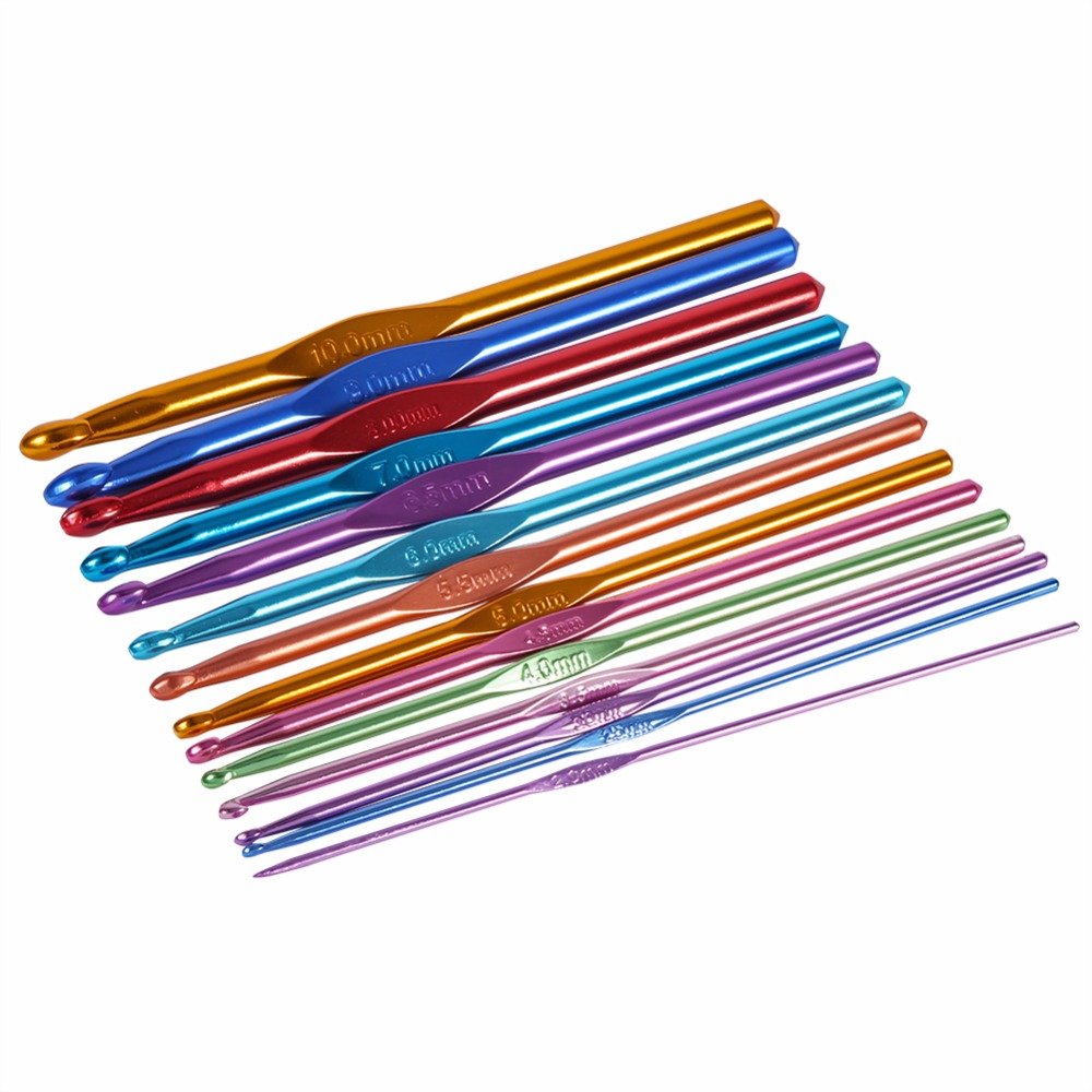 Aluminum Crochet Hooks Needles 2-10mm